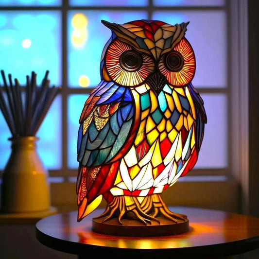 Luna — Búho multicolor de fantasía