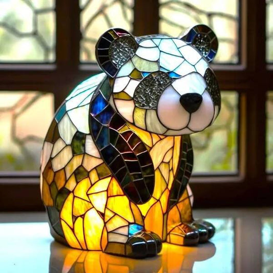 Bambú — Panda con luz suave