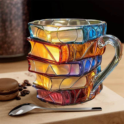 Taza en volumen 3D “Momento de lectura” — hecha a mano, diseño exclusivo