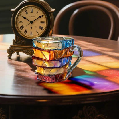 Taza en volumen 3D “Momento de lectura” — hecha a mano, diseño exclusivo