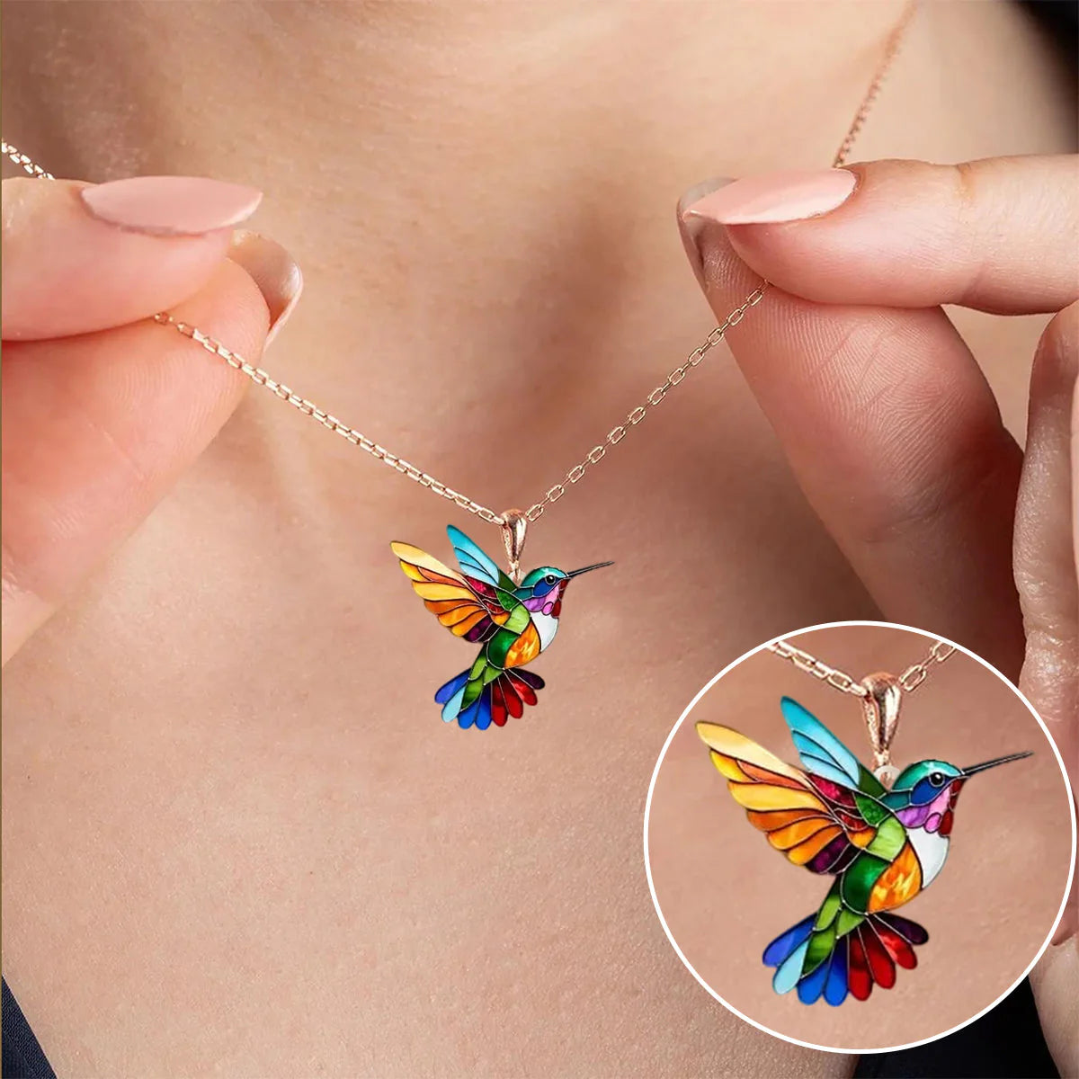 Collar Colibrí | Elegante y Colorido