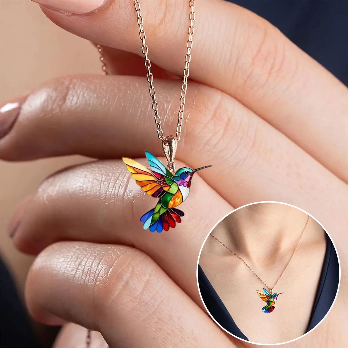 Collar Colibrí | Elegante y Colorido